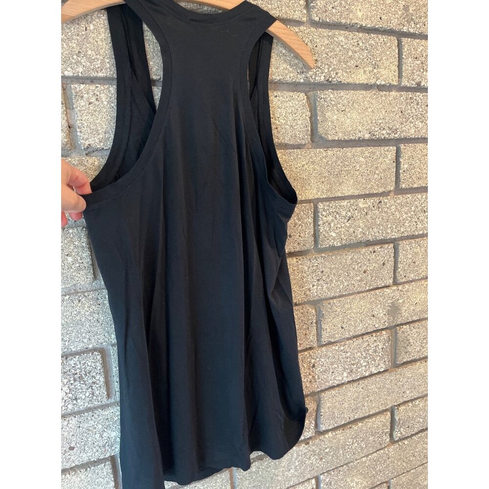 Theory Black Draped Racerback Tank Top M/M Sleeveless Made In Peru Elegant Women - Picture 7 of 7